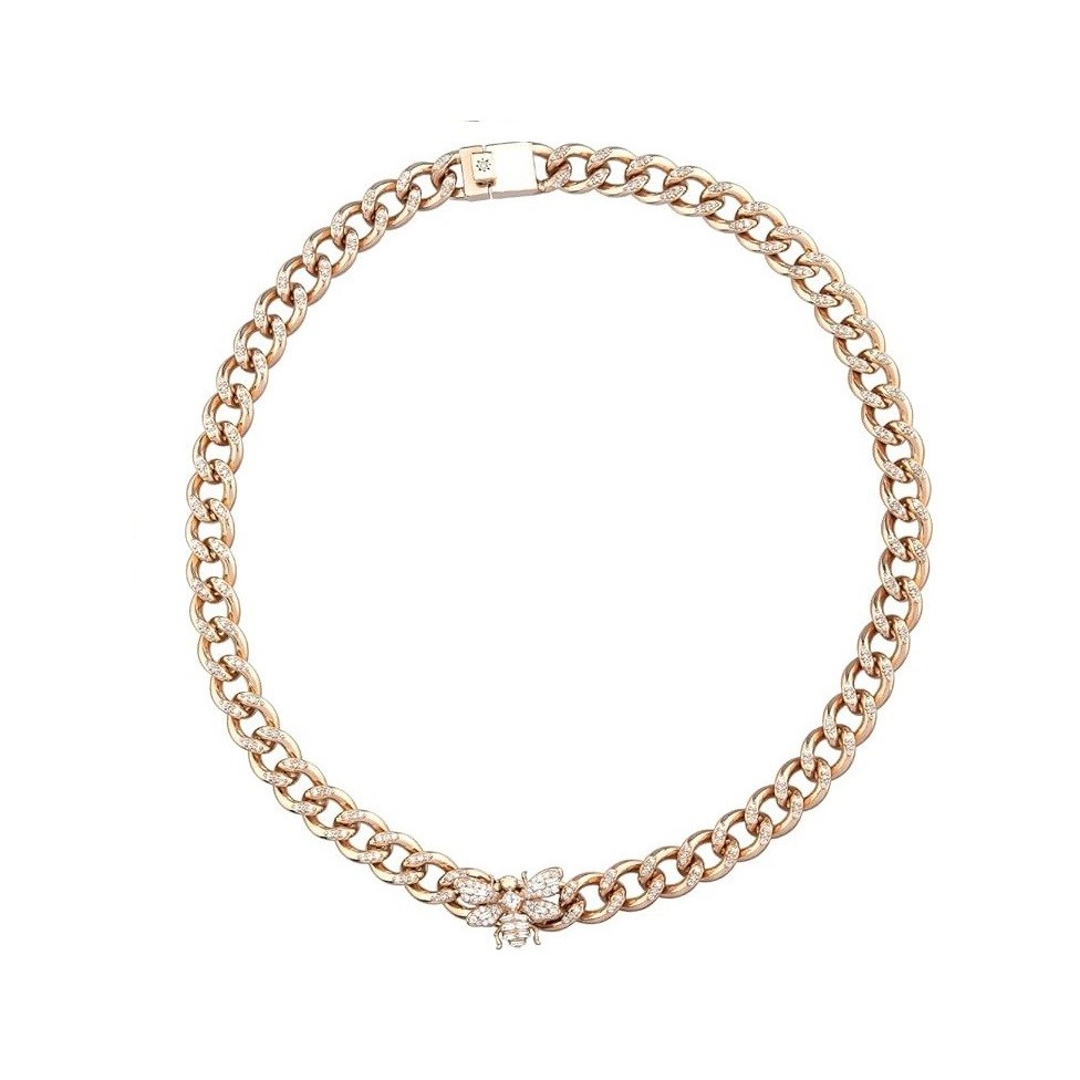 Bee Goddess Queen Bee Artemis Gold Diamond Choker