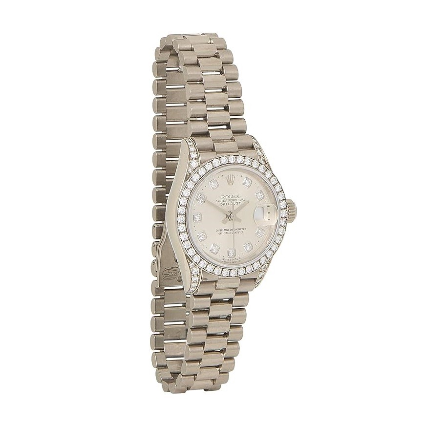 Rolex Pre-Loved 18K Gold & Diamond Datejust 79159 26mm, Silver