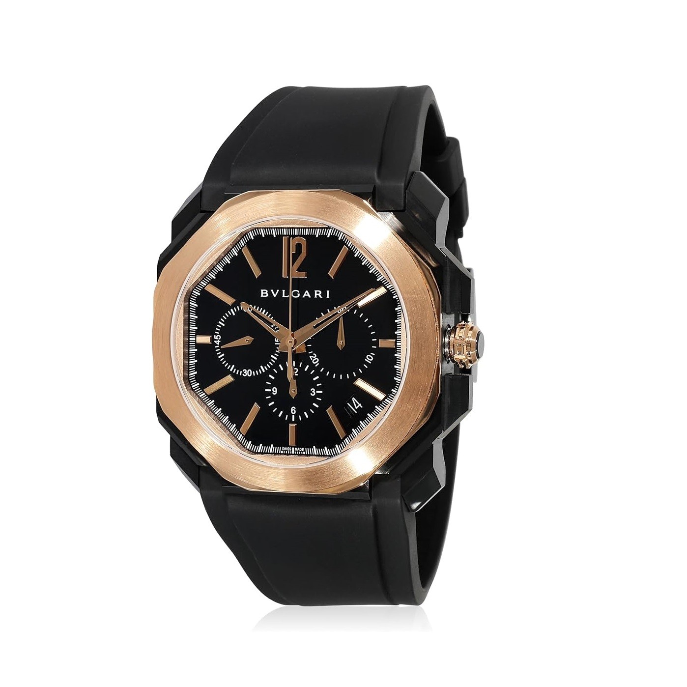 BVLGARI Pre-Loved Octo Chrono Watch, 8.00, 18KR+SS