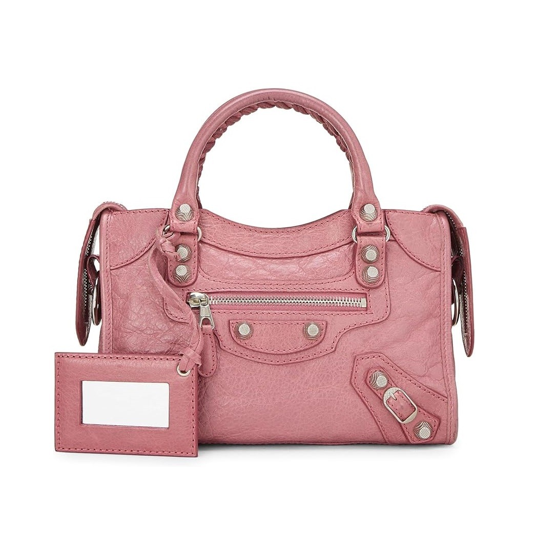 Balenciaga Pre-Loved Pink Agneau Classic City Bag Mini, Pink