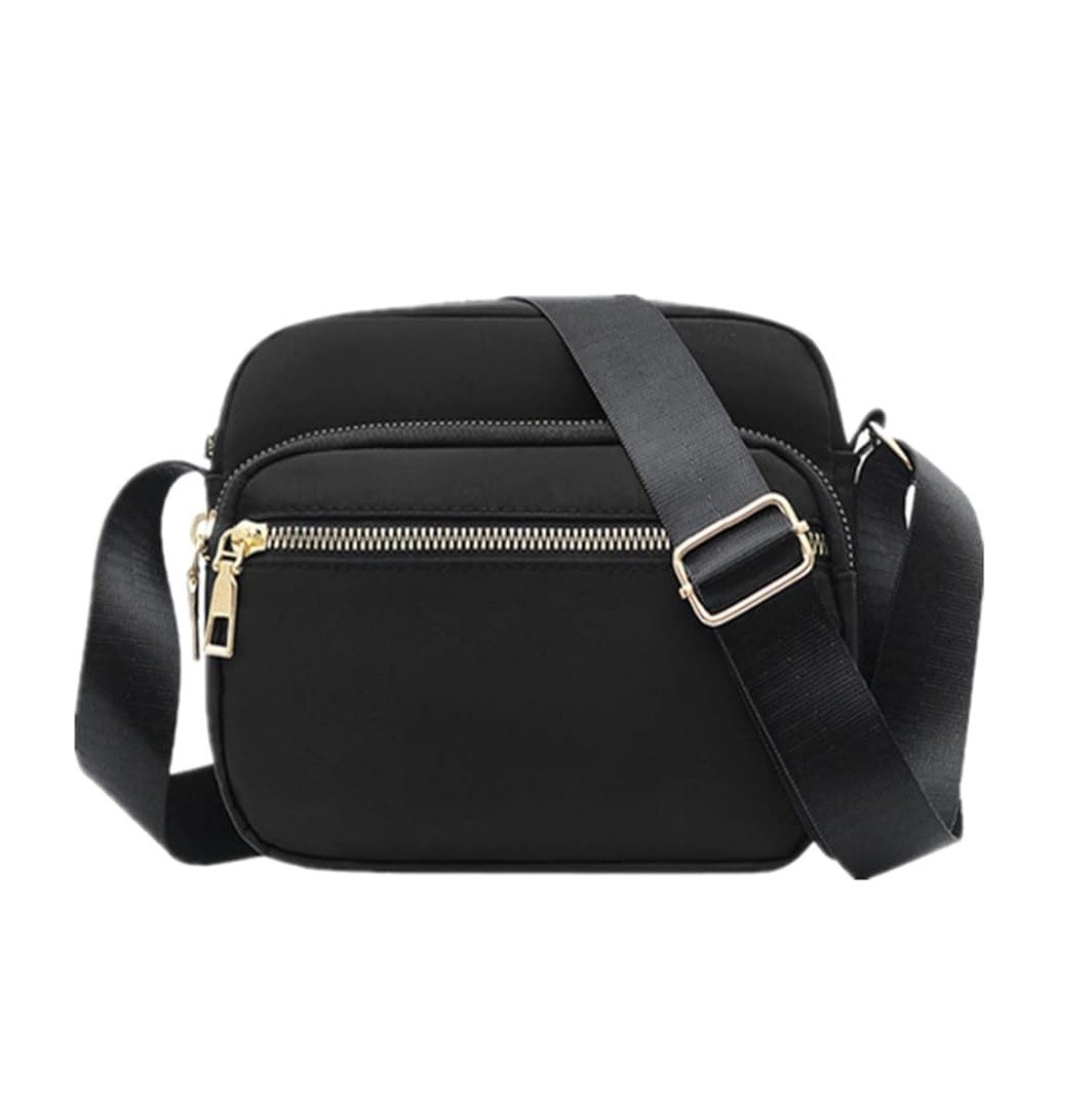 DIHKLCIO Nylon Crossbody Bags for Women Purses and Handbags Women's Casual Messenger Bags Waterproof Black Crossbody Purse