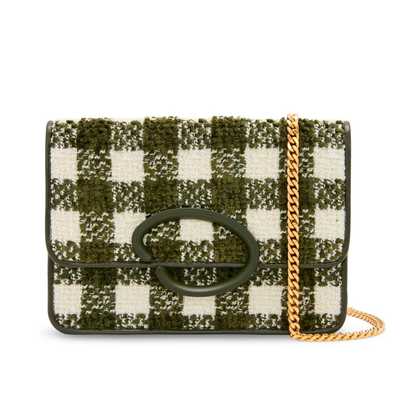 Oscar de la Renta Chenille Check Tweed O Pochette