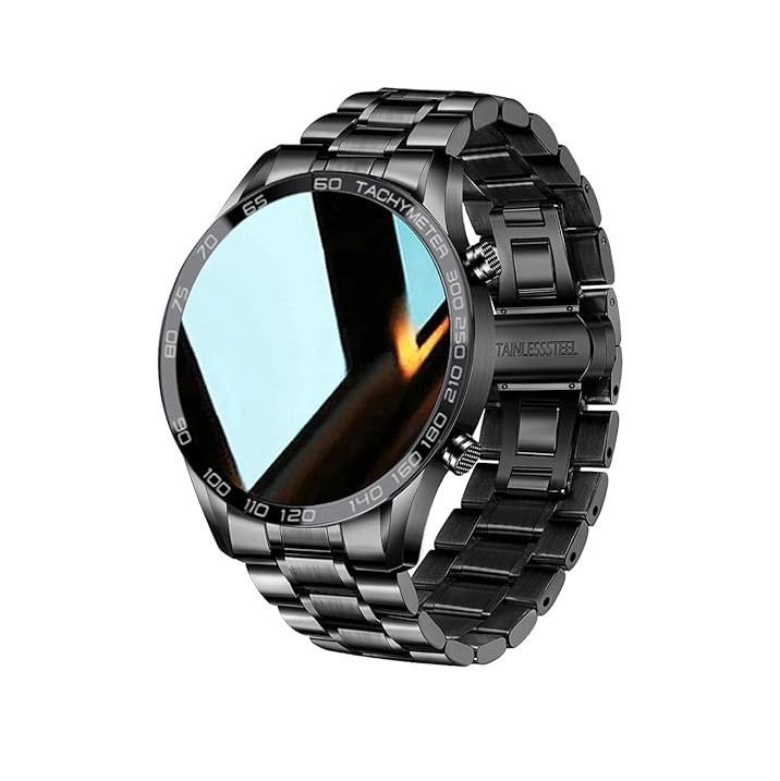 FILIEKEU Men Smart Watch for Android iOS, Bluetooth Calls Voice Chat with Heart Rate/Sleep Monitor Fitness Tracker, 1.3" Full Touch Screen IP67 Waterproof Stainless Steel Activity Tracker for Men