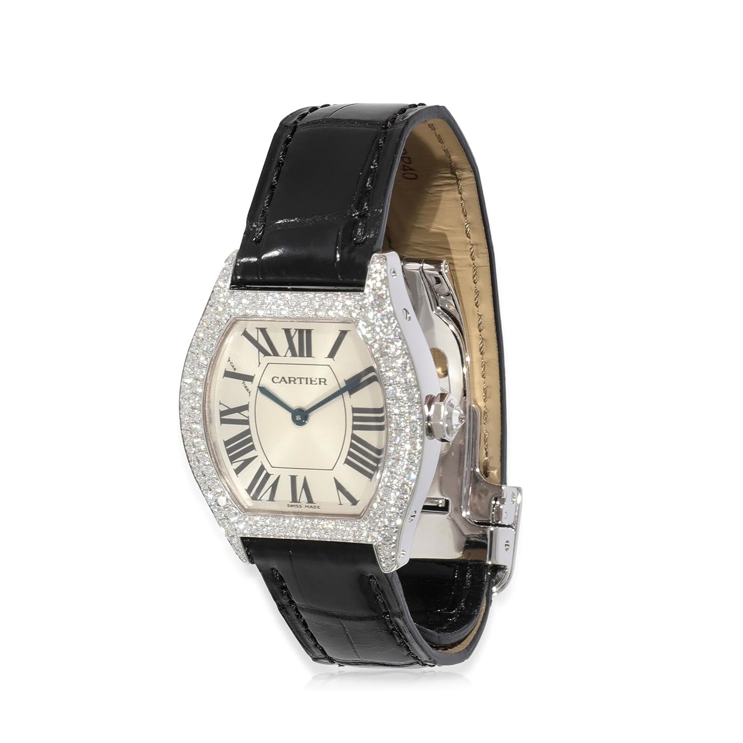 CARTIER Pre-Loved, Privee, Tortue, 6.25, 18 Karat White Gold.