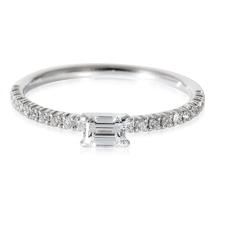 CARTIER Pre-Loved Etincelle de Cartier Ring, 4.5, White Gold