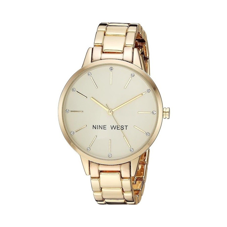 Nine West Women's Crystal Accented Bracelet Watch