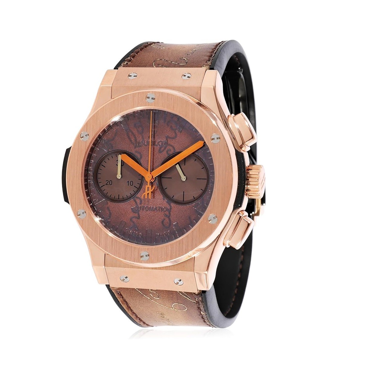 Hublot Pre-Loved, Classic Fusion, Berluti Scritto King Gold, 7.50, 18K Rose Gold.