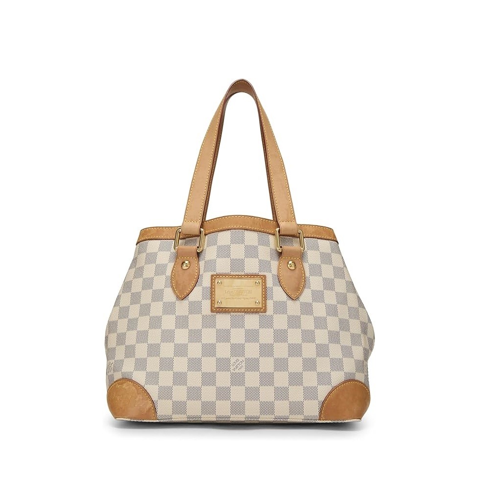 Louis Vuitton Pre-Loved Damier Azur Hampstead PM, White