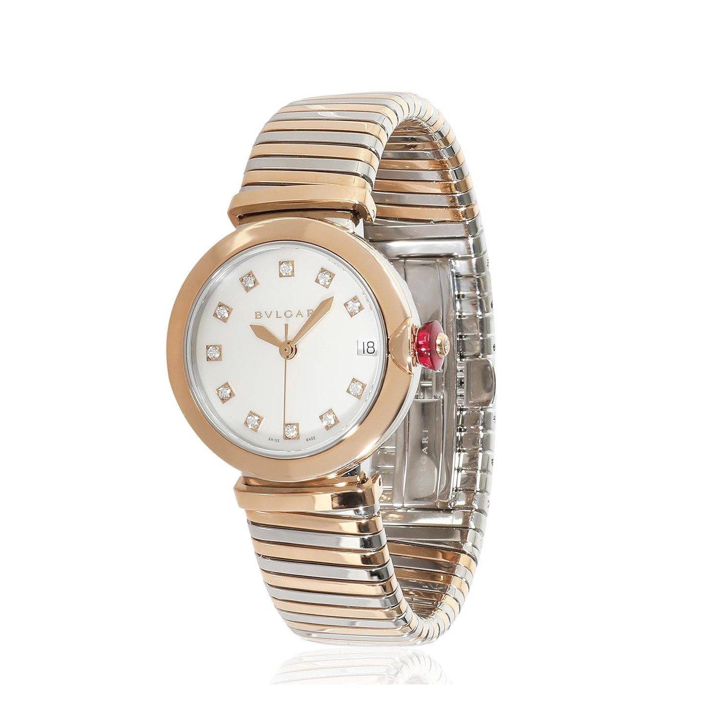 BVLGARI Pre-Loved, Lvcea, Lvcea Tubogas, 7.00, 18KR+SS.