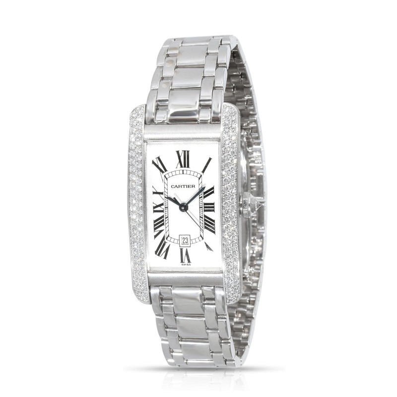 CARTIER Pre-Loved, Tank, Tank Americaine, 6.75, 18K White Gold.