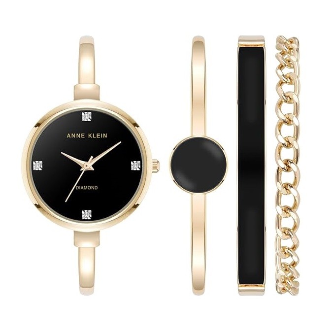 Anne Klein Women's Bangle Watch and Bracelet Set