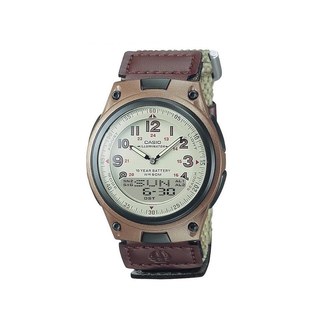 Casio AW80 Series | Men’s Analog-Digital Watch | 50M Water Resistance | Multi Alarms | 100 SEC Stopwatch | Countdown Timer | World Map for World Time | LED Light | LC Display | 10 Year Battery