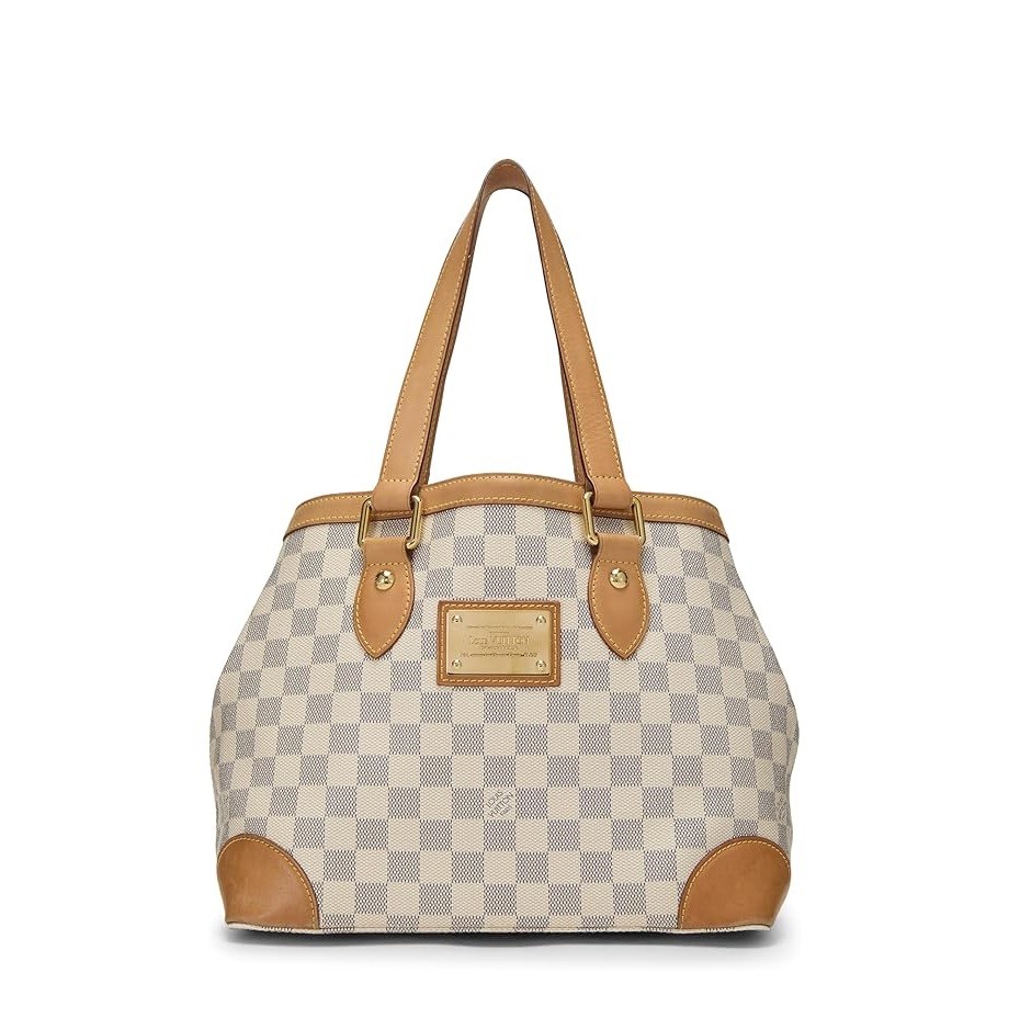 Louis Vuitton Pre-Loved Damier Azur Hampstead PM, White