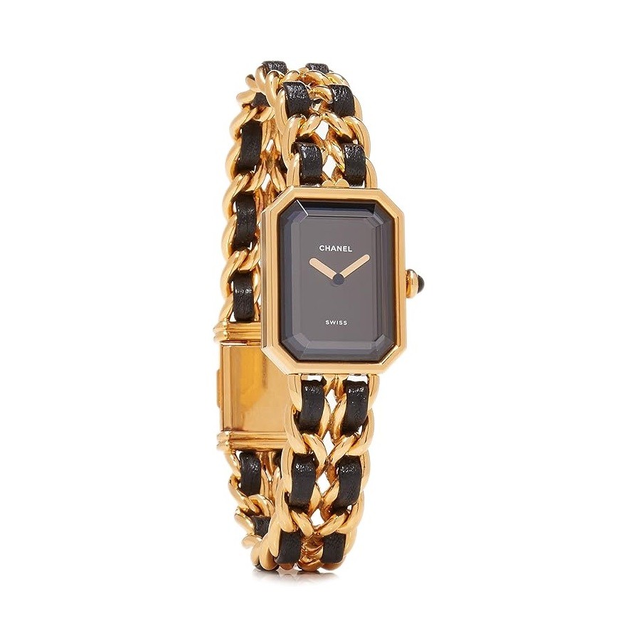CHANEL Pre-Loved Black & Gold Premiere Watch Large, Black