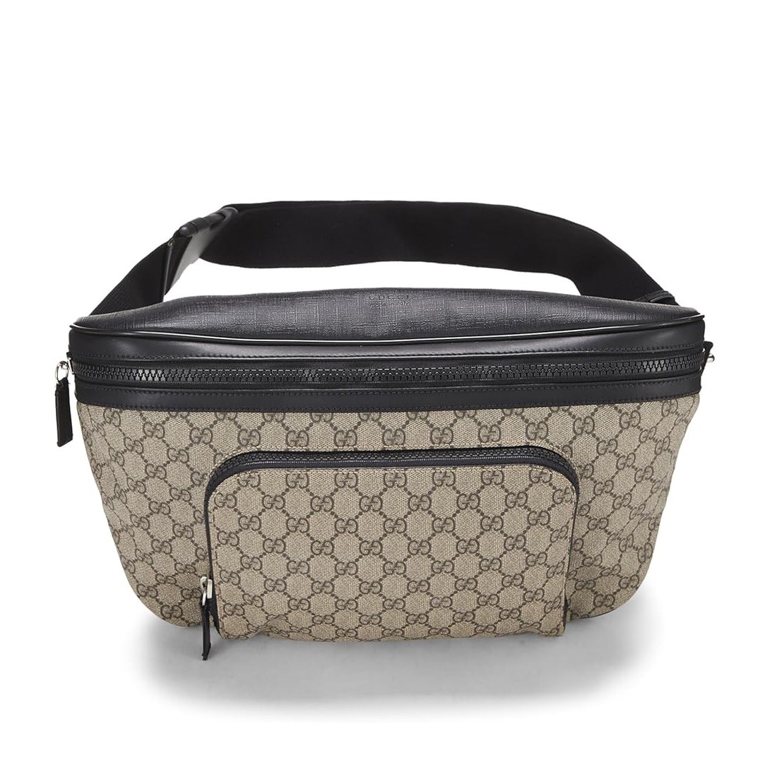 Gucci Pre-Loved Original GG Supreme Canvas Waist Pouch Large, Black