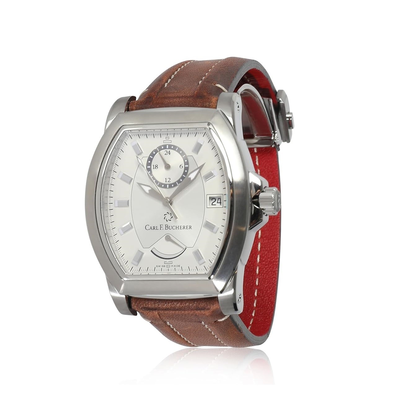 Carl F. Bucherer Pre-Owned Patravi T-24, 7.50, Stainless Steel.
