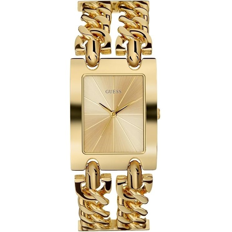 GUESS Women's Silver-Tone Multi-Chain Bracelet Watch