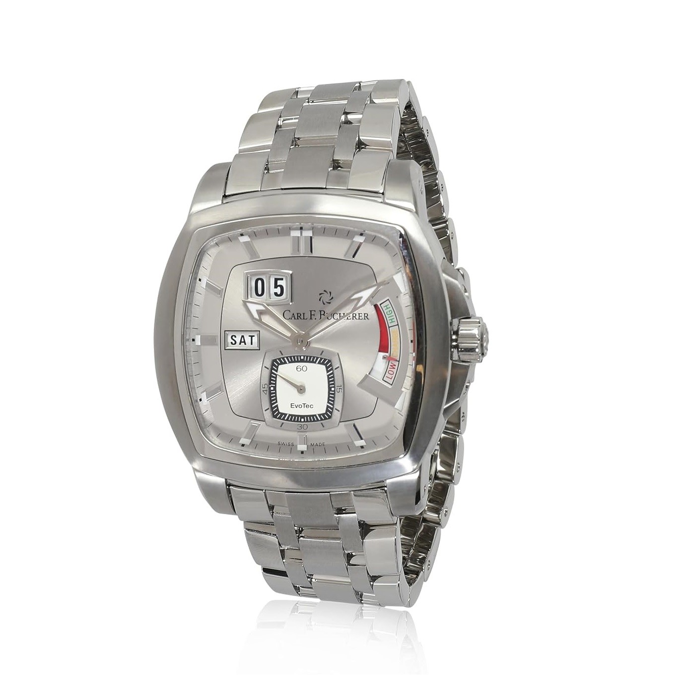 Carl F. Bucherer Pre-Owned Patravi EvoTec, 7.75, Stainless Steel.