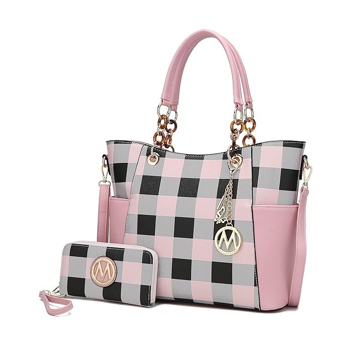 MKF Collection Tote Bag for Women, Handbag Set with Wallet-Top-Handle- Vegan Leather Purse