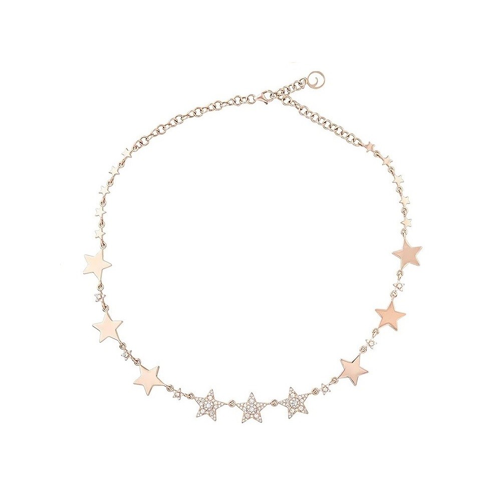 Bee Goddess Sirius Star Gold Diamond Choker