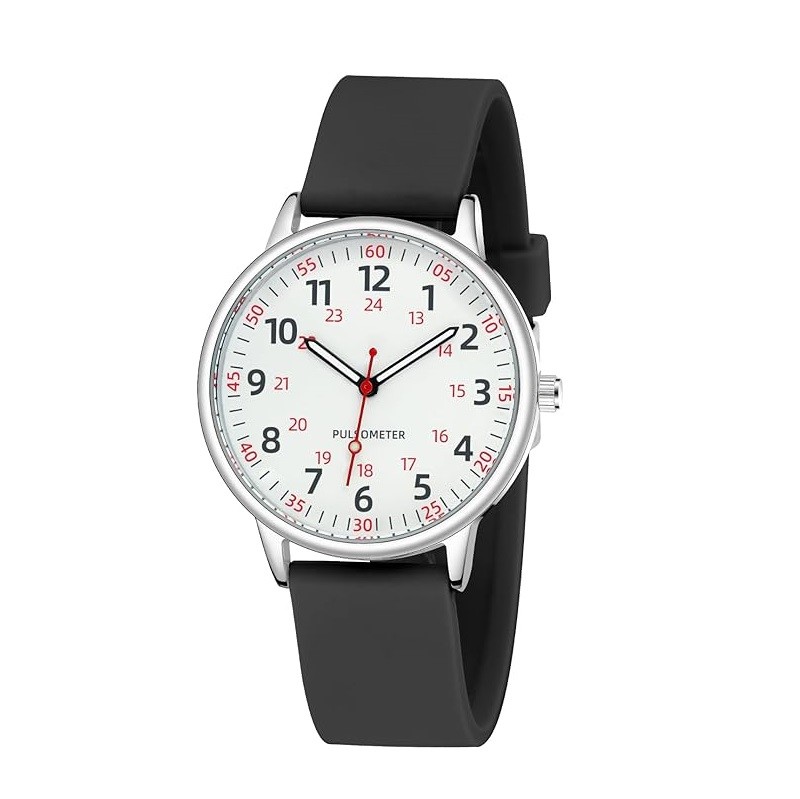 Nurse Watch for Women Waterproof Analog Silicone Watch with Second Hand Nursing Watch