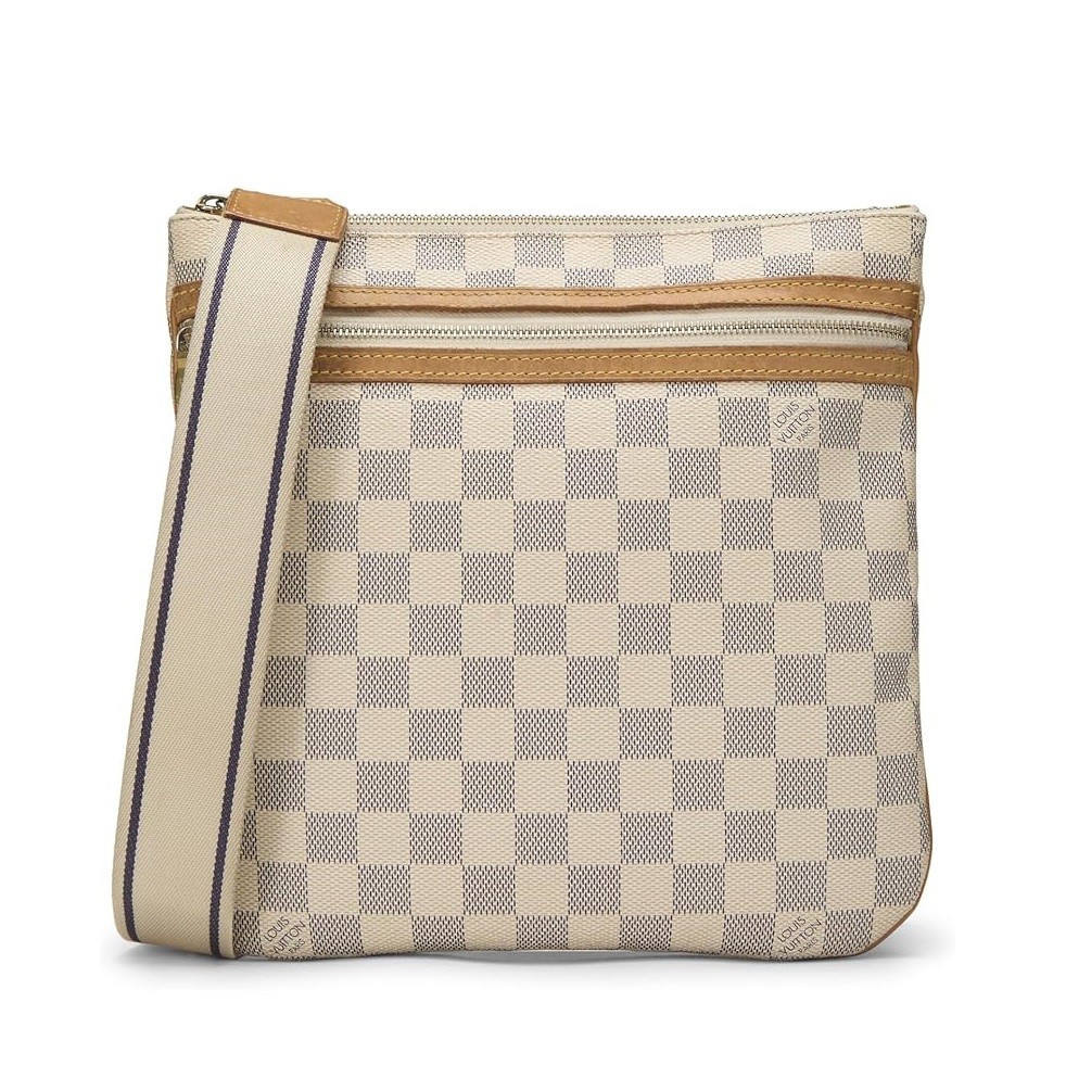 Louis Vuitton Pre-Loved Damier Azur Pochette Bosphore, White