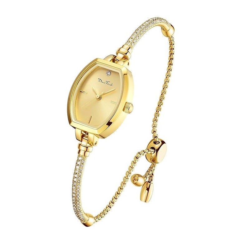 Petite Bracelet Watch for Women, Gifts for Girlfriend Diamond Dress Analog Watch Waterproof