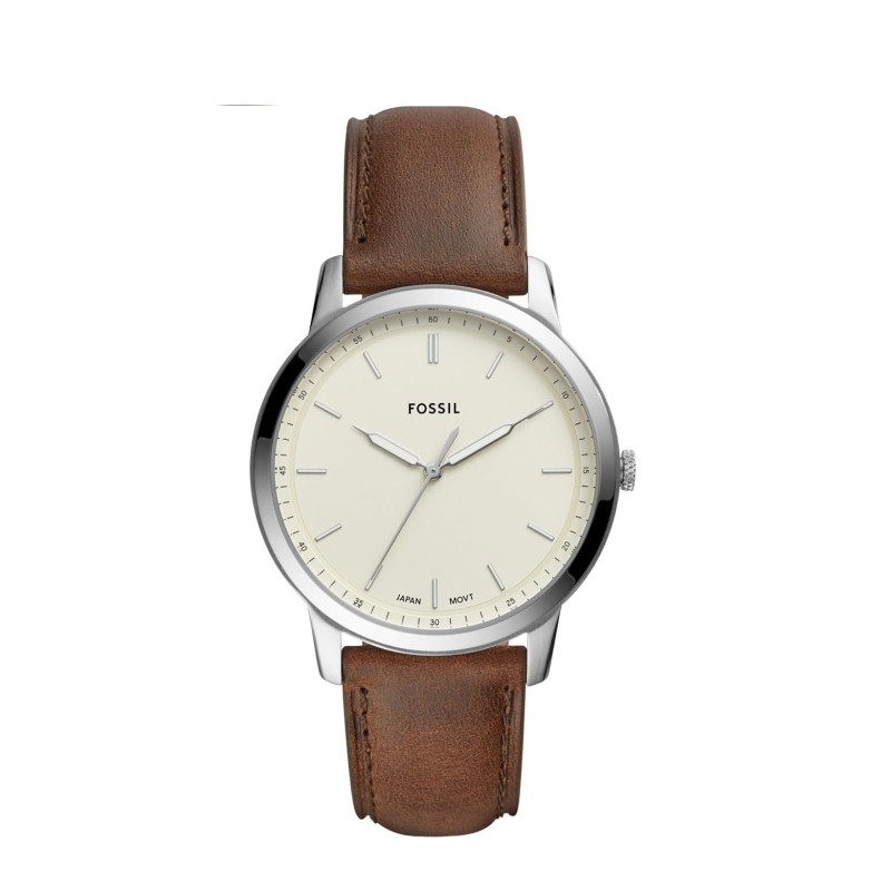 Fossil Minimalist Men's Watch with Leather or Stainless Steel Band, Chronograph or Analog Watch Display with Slim Case Design