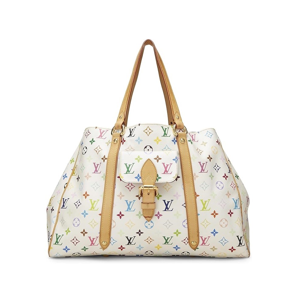 Louis Vuitton Pre-Loved Takashi Murakami x Louis Vuitton White Monogram Multicolore Aurelia GM, White