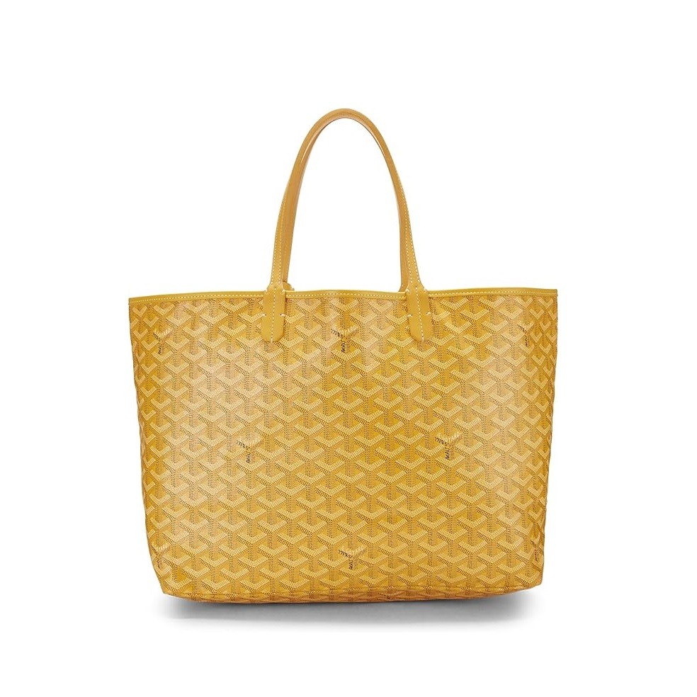 Goyard Pre-Loved Yellow Goyardine Canvas Saint-Louis PM, Yellow