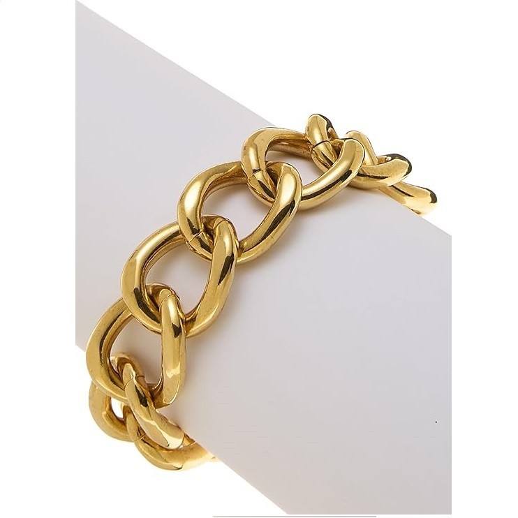 CHANEL Pre-Loved Gold 'CC' Turnlock Bracelet Large, Gold