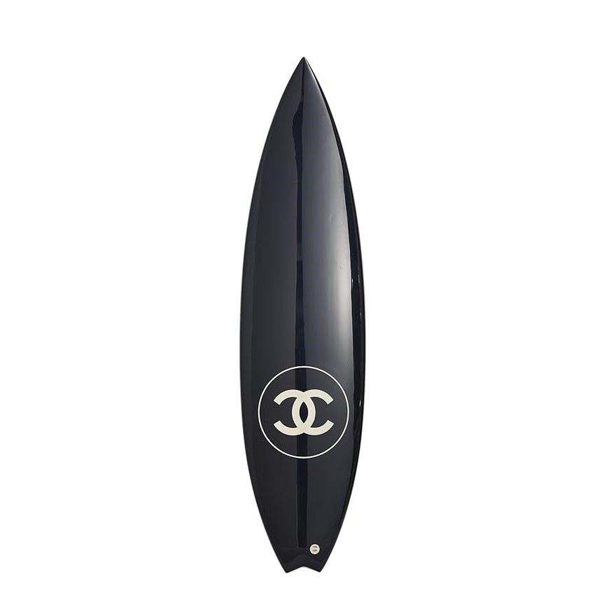 CHANEL Pre-Loved Philippe Barland x Chanel Limited Edition Blue Carbon Surfboard, Blue