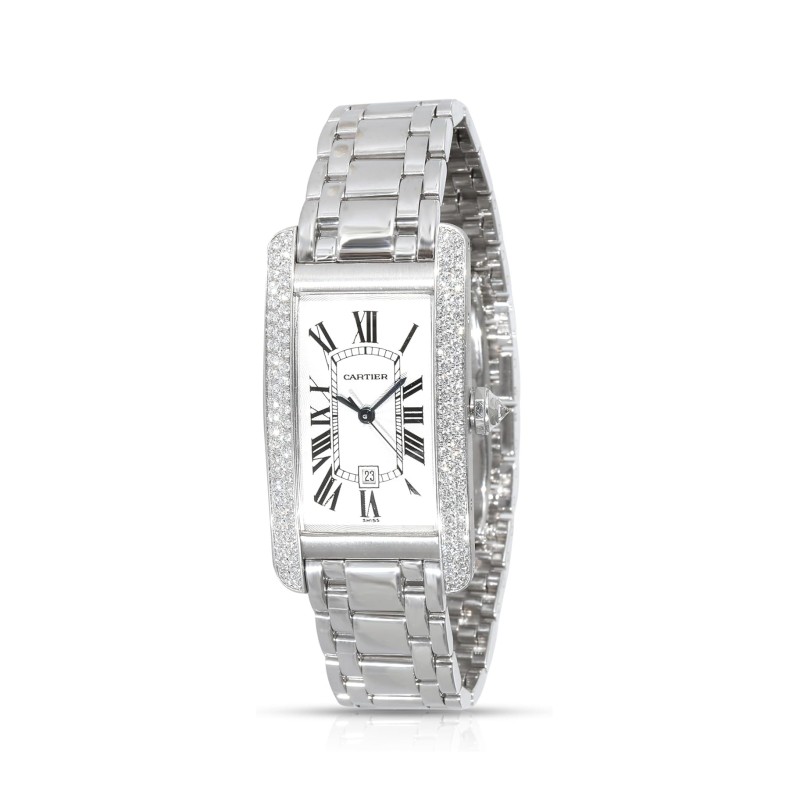 CARTIER Pre-Loved, Tank, Tank Americaine, 6.75, 18K White Gold.