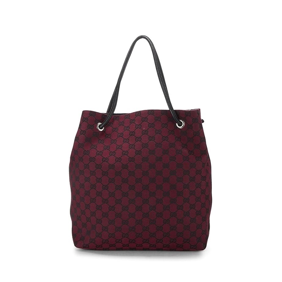 Gucci Pre-Loved Red GG Canvas Gifford Tote, Red