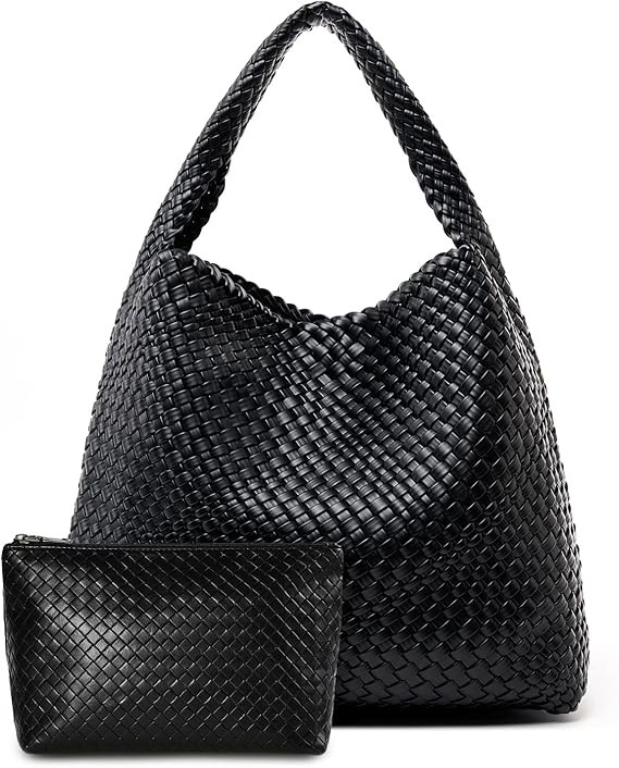 Large Woven Bag Tote Bags for Women Vegan Leather Tote Bag Woven Purse Woven Handbag