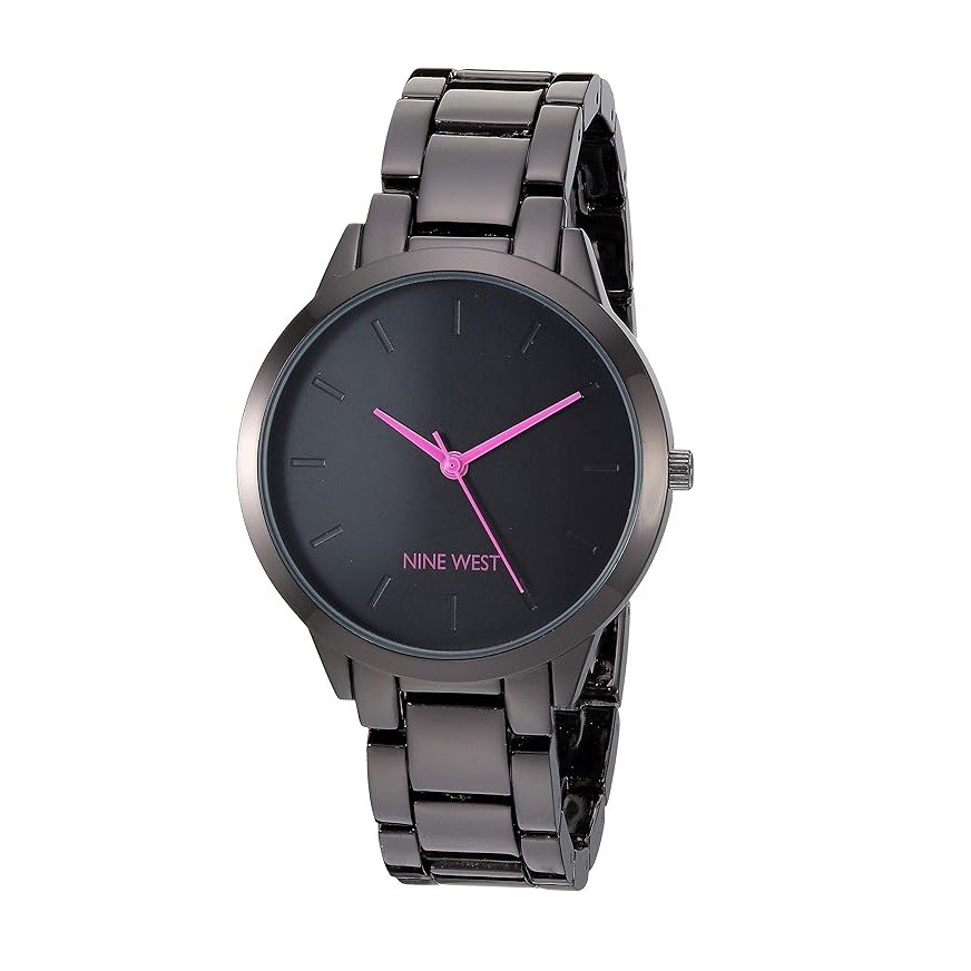 Nine West Women's Gunmetal Bracelet Watch