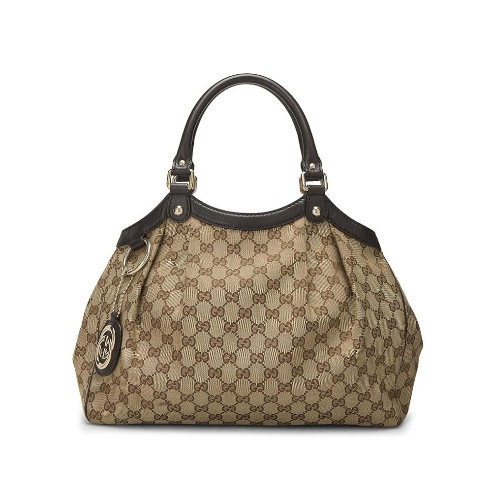 Gucci Pre-Loved Original GG Canvas Sukey Tote, Brown