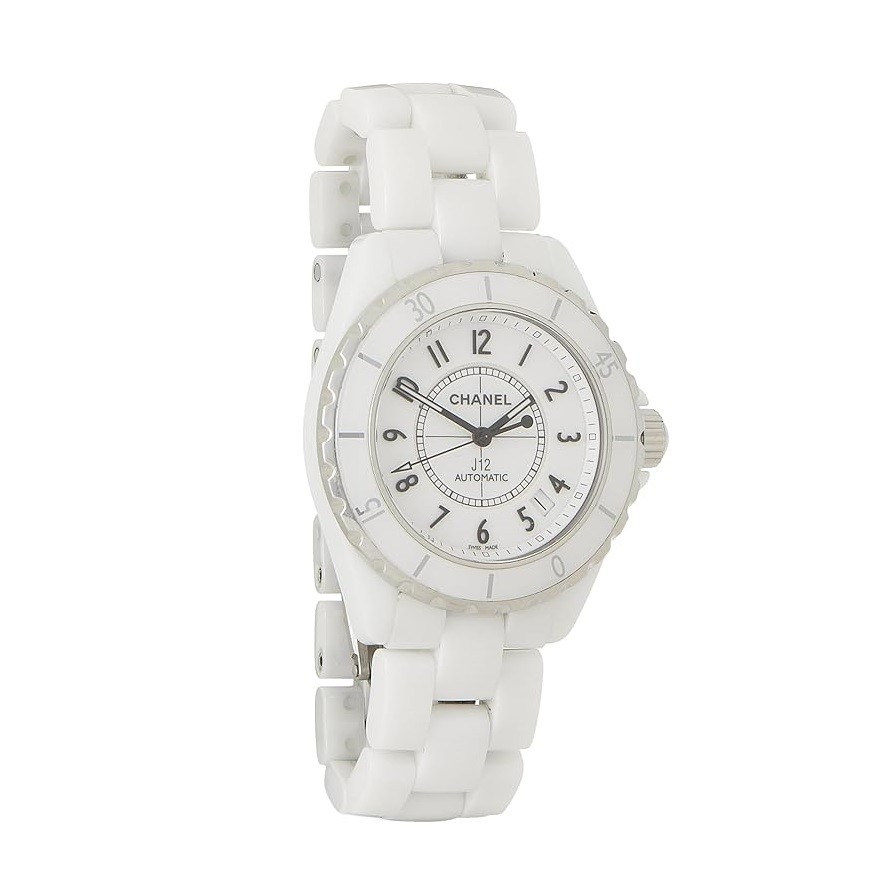 CHANEL Pre-Loved White Ceramic J12 Watch 38mm, White