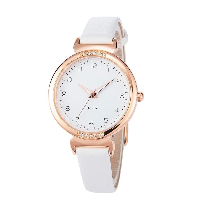 NUOVO Women Watch Silicone Watch for Ladies Sports Watch Casual Watch Crystal Accented Leather Strap Watch Analog Display Watch