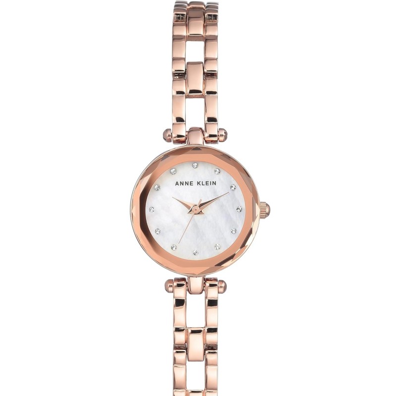 Anne Klein Women's Premium Crystal Accented Open Bracelet Watch
