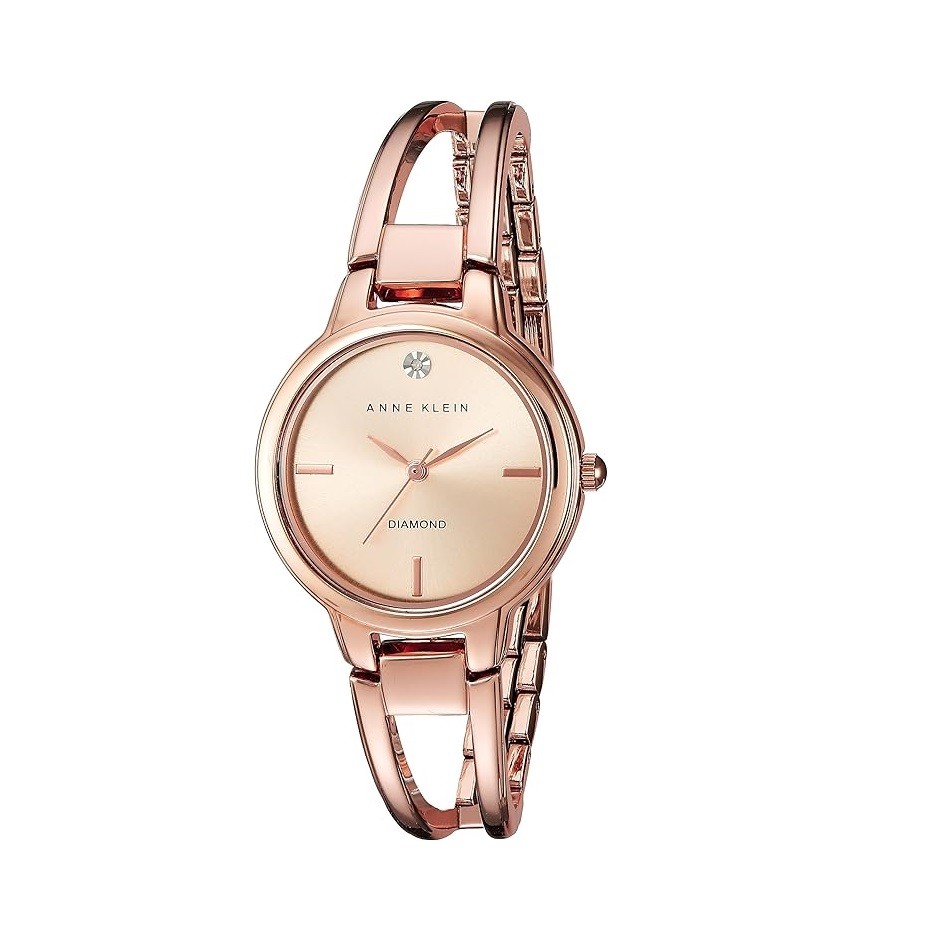 Anne Klein Women's Genuine Diamond Dial Bangle Watch