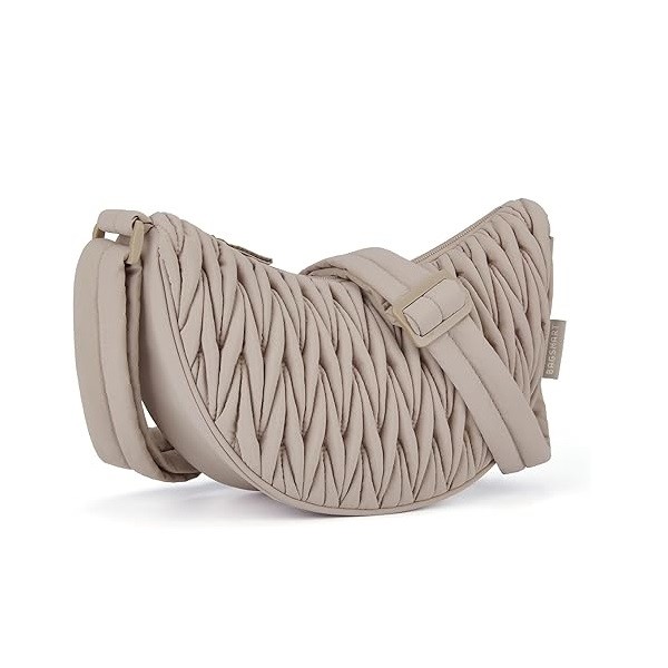 BAGSMART Small Crossbody Purses for Women, Shoulder Bag for Women, Quilted Crossbody Bags Crescent Hobo Bag Handbags