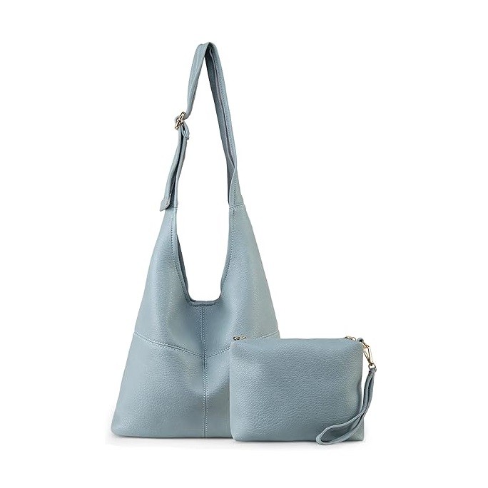 Montana West Hobo Bags Purse for Women Ultra Soft Foldable Shoulder Slouchy Handbags with Cosmetic bag