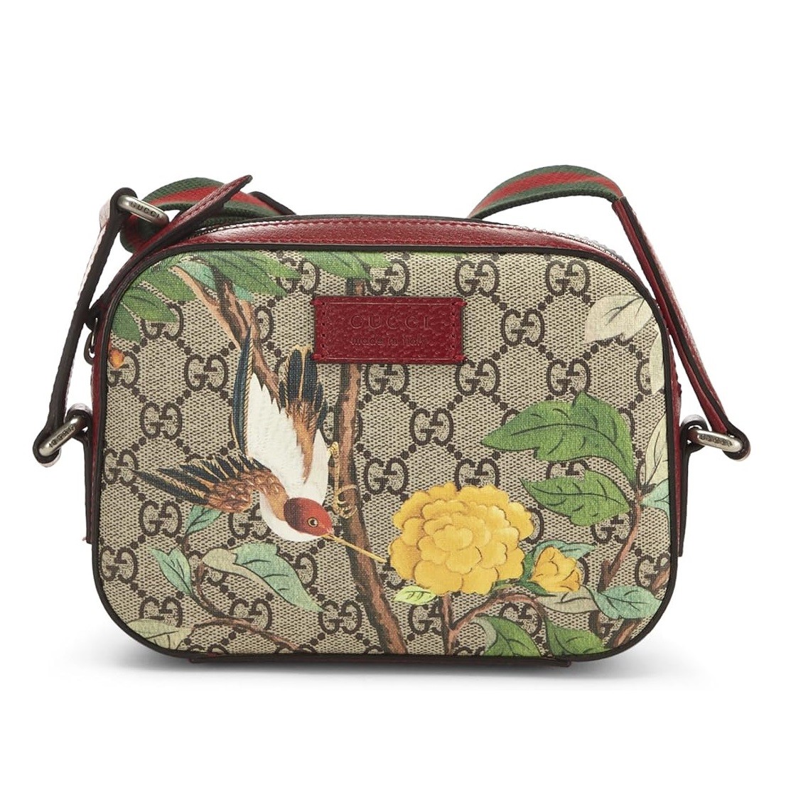 Gucci Pre-Loved Red GG Supreme Canvas Tian Shoulder Bag, Brown