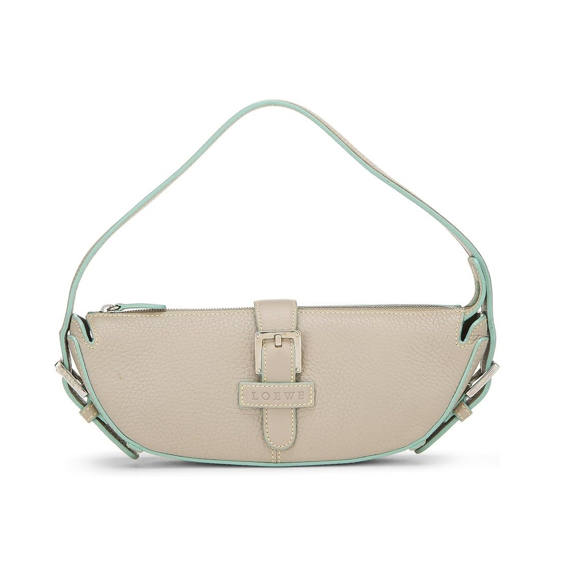 LOEWE Pre-Loved Grey Leather Shoulder Bag, Grey