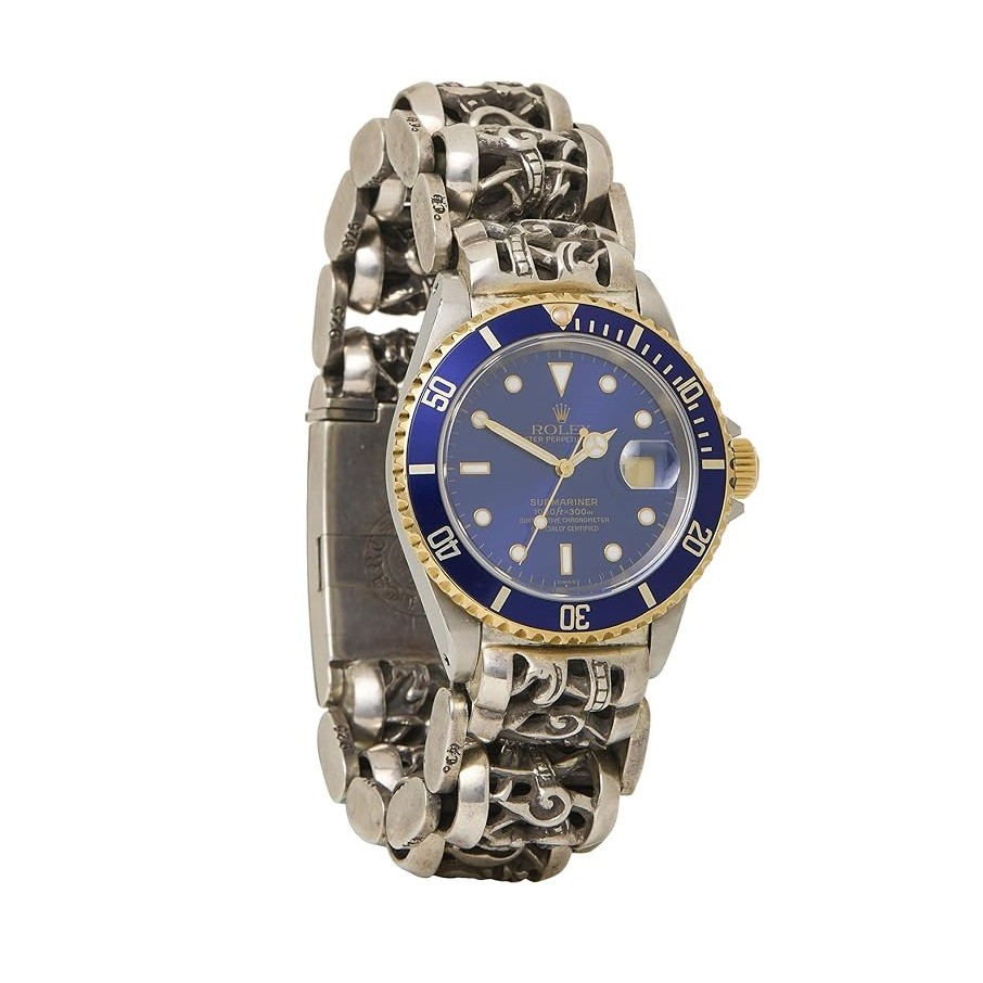 Rolex Pre-Loved Chrome Hearts x Rolex Custom Band 16613 40mm, Blue