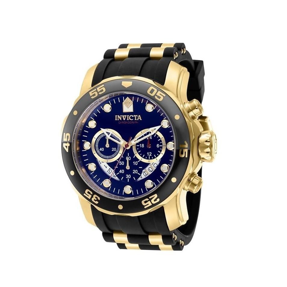 Invicta Pro Diver Men's Scuba Watch, 48 mm, Gold, Black (37229), Diver